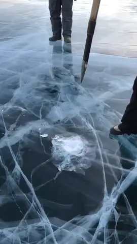 what are they doing 😳 #oddlysatisfying #icetok #frozenlake 