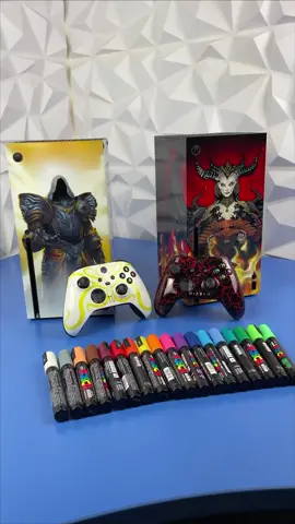 Give your gaming station a hellish makeover with a custom #DiabloIV @Xbox  #XboxSeriesX. Are you fighting for the darkness or the light? Comment with #TeamLilith or #TeamInarius for the chance to win - and don’t forget to jump into the Open Beta this weekend. @LALE  RULES: https://blizz.ly/3FUPrt5