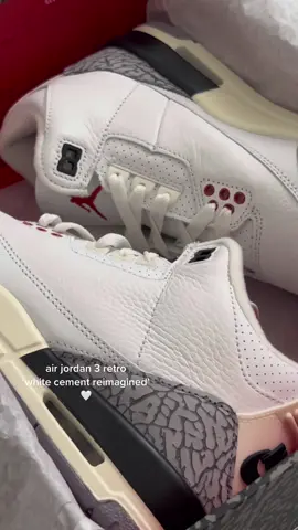 air jordan 3 retro ‘white cement reimagined’ unboxing 🤍 #nike #jordans #jordan3s #jordan3whitecement #jordan3retros #shoesunboxing #unboxing 