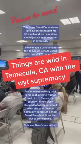 Things are wild here in Temecula, CA with the wyt supremacy of the IE Family PAC School Board Member majority. #temecula #temeculavalley #california #tvusd #temeculaschoolboardmeeting #temeculaschools #temeculavalleyunifiedschooldistrict #crtban #whitewashedhistory #momsforliberty #temeculaparents #civilrights #censorship #education #wytsupremacy #whitesupreme 