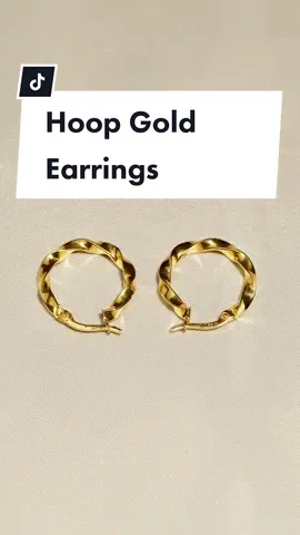 Hoop Gold Earrings. Visit our stores today! #SKJewellery #foryou #sgtiktok