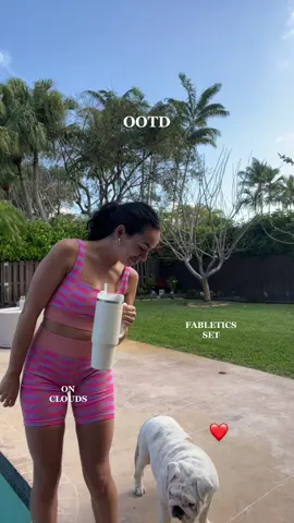 Today’s OOTD + special guest 🥹🥰 #miamiinfluencer #contentcreator #nanoinfluencer #dailyvlog #dailypost #OOTD #ootdfashion #ootdinspo #ootdworkout #ootdworkoutedition #set #workoutwear #workoutroutine #upperbody #GymTok #fabletics #fableticspartner @onrunning @fabletics 