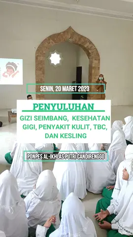 Salah satu dari fungsi puskesmas adalah memberikan pelayanan kesehatan secara menyeluruh dan terpadu kepada masyarakat di wilayah Kerja. Kegiatan Pembinaan Kesehatan Pondok Pesantren dengan melibatkan berbagai lintas program merupakan bentuk penerapan dari fungsi tersebut. - Sehat Diawali Dari Saya - #gerakanmasyarakathidupsehat  #pondokpesantrensehat  #tosstbc 