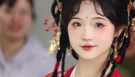 A dot between the eyebrows is called a beauty mark in China#hanfu #chinesestyle #chinesegirl 