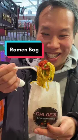 Eating ramen out of a bag #ramen #toronto #cheapeats 
