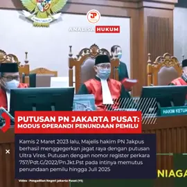 PUTUSAN PN JAKPUS: MODUS OPERANDI PENUNDAAN PEMILU? @Juris Polis Institute #jurispolisinstitute #JPI #infografis #sumberhukum #hukumindonesia #essayinfografis #hukum #law  #pengetahuanhukum #ilmuhukum #mahasiswahukum #fakultashukum #fakultassyariahdanhukum #fakultassyariah #reformasihukum #edukasihukum #publicpolicy #informasihukum #jurispolis #kebijakanpublik #hakim #polisi #jokowi #menkopolhukam #lowonganhukum #uupemilu #putusanpnjakpus #pnjakpus #pemilu #penundaanpemilu
