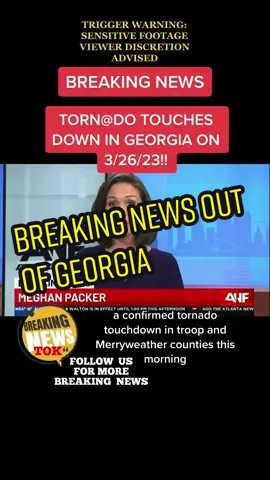 Breaking News! Torn@do touches down in Georgia on 3/26/23 absolutely devastating the area! Warning: Sensitive footage viewer discretion advised. #breakingnews #news #tornado #georgia #weather #rain #georgiastrong #wind #storm #mothernature 