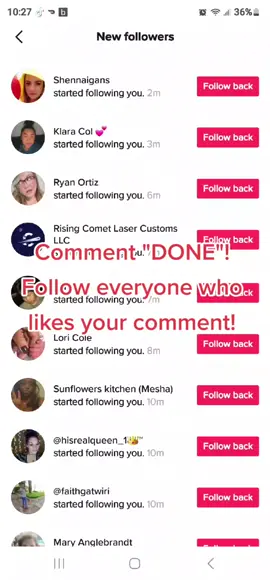 Hit follow, and I'll follow you back! comment 