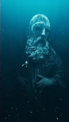 Scary Underwater Statue