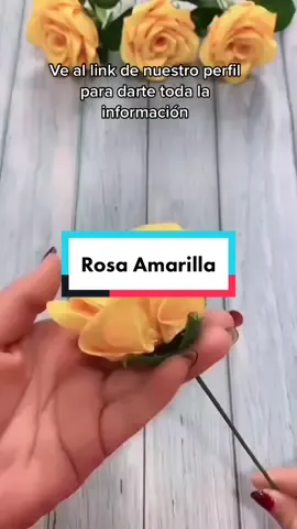 Aprende hacer rosas amarillas 🥰 #ribbonflowers #giftideas #ribbonroses #floresamarillas #floreseternas #diadelamadre 