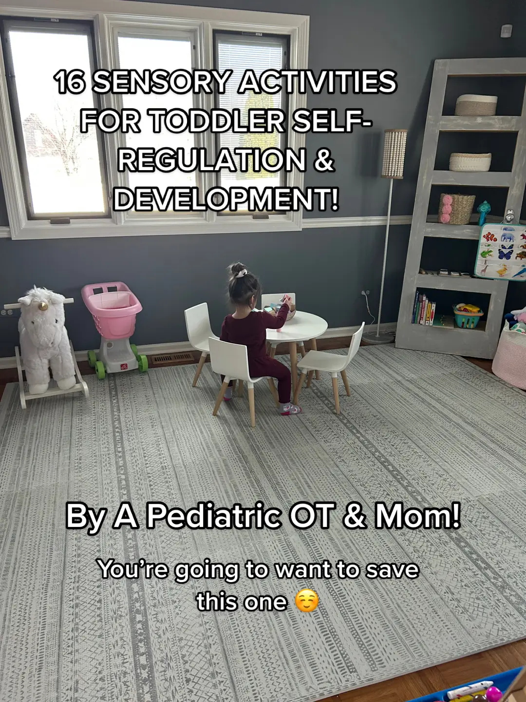 Sensory activities for self regulation! Sensory activities are more than just tactile/touch activities! The foundation of self-regulation and sensory integration (that OT’s use in practice) involve the functioning of tactile, proprioceptive, and vestibular systems to connect our brain to our body! #MomsofTikTok #momlife #toddlermom #preschoolmom #toddleractivities #preschoolactivities #sensoryprocessing #sensoryplay #selfregulation #pediatricot #pediatricoccupationaltherapy #occupationaltherapy 