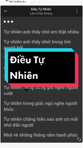 Trả lời @bhancutis1thegioi7 Điều Tự Nhiên #dieutunhien #lamchankhang #tamtrang #lyrics #music #nhachay #thumaik02 
