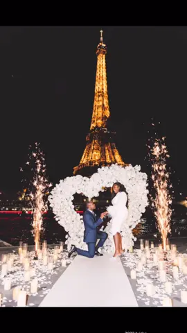 My best friends proposal in Paris. #parisproposal #wowfactory #proposalideas #2023brides #foryou #bridetiktok #blackbrides