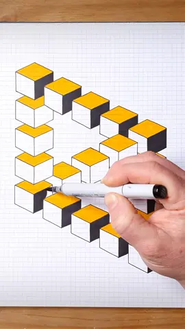 Easy 3D Boxes #illusion #Art #drawing ##foryou #3d 