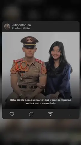 Carilah pasangan yang mau menemani proses sulitmu, Bukan hanya menunggu di saat kesuksesanmu ! #akmil #casistnipolri #casis #binsikbareng #binsik #kutipantaruna #ig #tni #tentaraindonesia #akmilmagelang #akademimiliter 