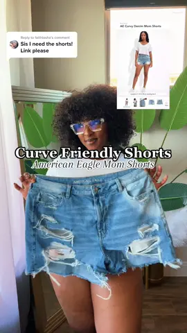 Replying to @faithlasha Here is the TEA ❤️ They are from @americaneagle they are their “Curvy Denim Mom Shorts” an they are linked 🔗 in my bio! #curvyfashion #curvytiktok #curvybodies #amazonbodysuits #americaneagle #americaneaglejeans #americaneagleshorts 
