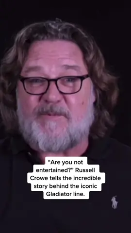 If you have 6-minutes, listen to this incredible story Russell Crowe told me about his iconic GLADIATOR line. #gladiator #russellcrowe #areyounotentertained #ridleyscott #filmmaking 