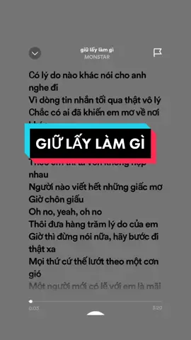 Trả lời @giao_2k12 Giữ Lấy Làm Gì🥀#music #lyric #fyp #viral #trendingsong #thinhhanh #xuhuong #tramy776 #my_licee🍀 