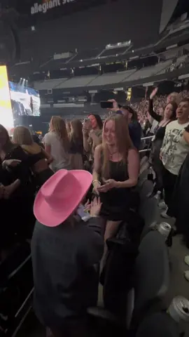 the person beside me at the concert proposed to their partner while love story was playing! i forgot to airdrop the vid to you guys and if you see this, congratulations! #taylorswifterastour #taylorswiftlasvegas #lovestory #proposal 