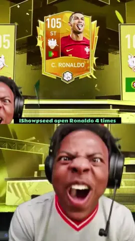 IShowspeed feeling when open Ronaldo 4 times Suiiiii #football #ishowspeed #ishowspeedclipz #ronaldo #fyp 