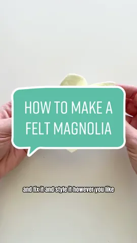 How to make a felt magnolia flower! #feltflowertutorial 