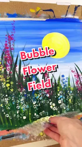 Bubble flowers are so much FUN! 😄🫧🌸 #art #artist #painting #paintingtutorial #acrylicpainting #easypainting #kidspainting  #kidspaintingideas #springpainting #springflowers #tutorial #howto #howtopaint #beginner #beginnerpainting 