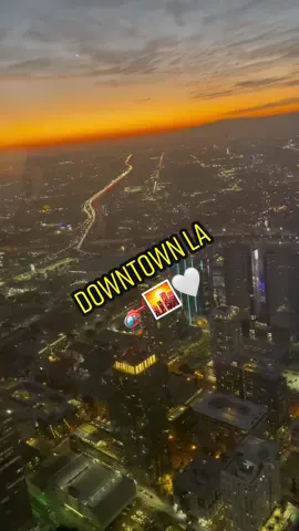 Downtown Los Angeles View🤍🚁🌇 #HelicopterTour #LosAngeles #DTLA #ThingsToDoInLA #FunThingsToDo #Sunset #California #FYP #Dodgers #LA #DateNightIdeas