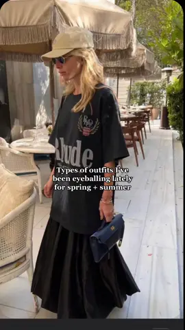 sloppy chic summer - now to incorporate these into my personal style #fashiontiktok #springoutfit #outfitideas #outfitinspo #pinterestoutfit 