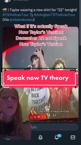 Thoughts on the update to the #speaknowtaylorsversion theory? #notalotgoingonatthemoment #theerastourtaylorswift #taylorswifterastour #erastourtaylorswift #greenscreen 