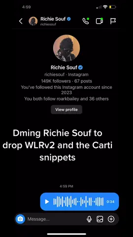 #fyp #richiesouf #playboycarti #l00emoji #kencarson #destroylonely  I deleted the dm shortly after cause im tryna collab so i need to erase the evidenc
