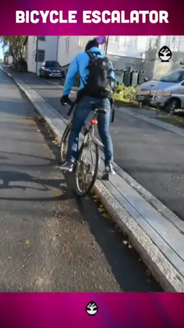 Bicycle escalator #bike #escalator #realpenguinofficial