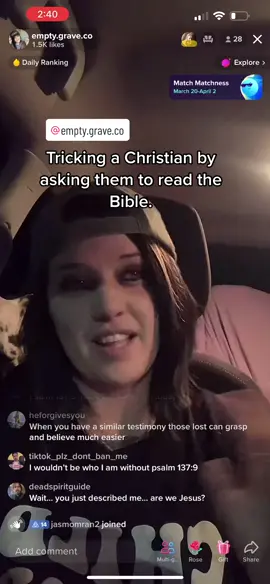 I got you so good by asking you to read the bible. What a trick! @empty.grave.co #exchristian #atheisttiktok #excatholic #atheist 