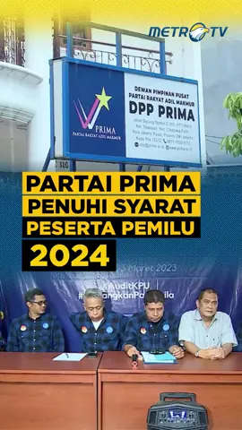 #PartaiPrima dinyatakan lolos dalam rekapitulasi hasil verifikasi administrasi parpol calon peserta #Pemilu2024 usai memenangkan gugatan. #tiktokmetrotv #tiktokberita