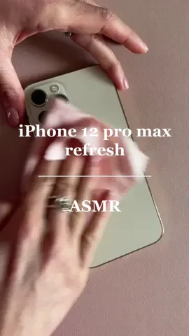 iPhone 12 pro max refresh asmr 🥑🩷 #asmr #refresh #cleaning #iphone12promax #iphone #fyp #shein #avocado #pink #foryou 