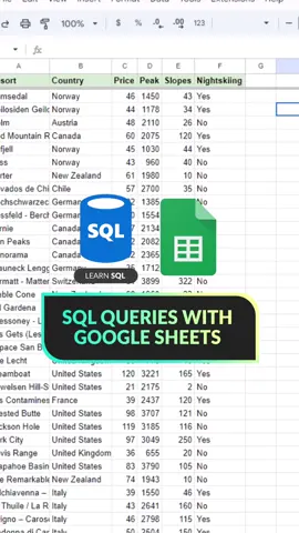 Learn to write SQL Queries with Google Sheets 🙌 #data #analytics #datatok #sql #googlesheets #LearnOnTikTok #mavenanalytics 