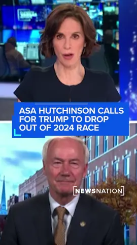 #2024 GOP presidential hopeful Asa Hutchinson called for former President Donald Trump to drop out of the race. #ElizabethVargas asks him why he would make that request. 