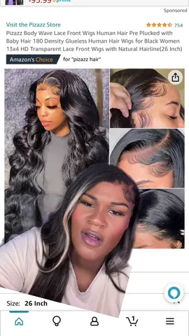 Try this 26inch Bodywave amazon wig from @pizazzhair_amazon With me 🥰 LINK IN BIO😘 Go to part 2. #pizazzhair #humanhairwigs #amazonmusthaves #hdlacefrontalwig #amazonwig #greenscreen 