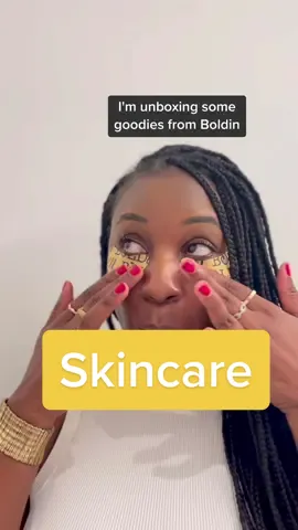 Unboxing @boldenusa  skincare products! I immediately had to try out the Bolden AWAKE Under Eye patches and absolutely love them! I can’t wait to try out the rest of the goodies 💛. Thanks so much Bolden Product Details:  AWAKE Under Eye Patch GLOW Hydrating Mask Hydrating Cleanser Brightening Toner SPF 30 Brightening Moisturizer Nightime Repair Serum  Ice Globe Face massager #fyp #skincare #bolden #beauty 