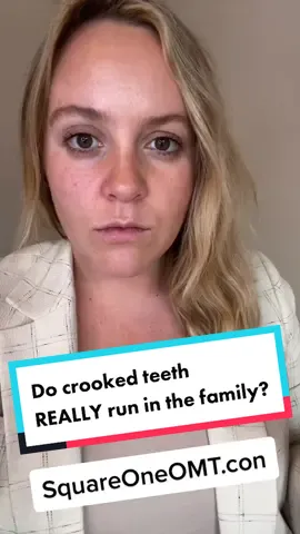 Do crooked teeth really run in the family?  Let’s step back & look at this a different way… What if….it wasn’t that the crowded teeth themselves run in the family but the muscle disfunction that MOVES THE TEETH INTO A CROOKED POSITION DOES 🤯 It’s well known that light constant pressure moves teeth. This is why orthodontics works in the first place, using light constant pressure to move the teeth to a desired location. On the other hand though, the light constant pressure of your tongue, cheeks or any other oral/ facial muscle WILL ALSO move your teeth. (Except your tongue will move your teeth to an undesired position if it’s not functioning correctly). So not only could you be wasting time & money on orthodontics if you’re not addressing the underlying muscle disfunction but you could also leave yourself at a higher risk for 😖Relapse  😖Jaw tension  😖Headaches 😖Sleep Disturbances 😖& More   Before jumping into braces (AGAIN) book a consult with a Myofunctional Therapist to rule out any muscle dysfunction  Consult available @ SquareOneOMT.com  #braces #myofunctionaltherapy #tonguethrust