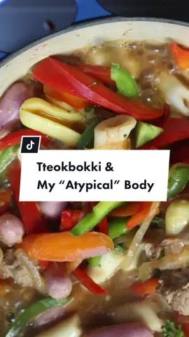 Defeating Self-Doubt with Kim-Julie | Gunjung Tteokbokki | I’ve never had what some might call a “typical” body. I outgrew my mother’s bras and panties when I was only 9 years old, and therefore never got to borrow her skirts or blouses in high school. Going to the Korean grocery store was terrifying: I felt like an oversized beast, always worried I’d bump knock a tiny, little Asian woman off her feet with my girth. Despite the near constant pressure to diet throughout my childhood, in college I gained the freshman 15—3x over, and so many people didn’t bother to hide how my atypical Asian woman’s body affected their opinions of me. . By the time I started running nearly a decade later, I was conditioned to believe that my body was not just a source of discomfort to myself, but that I would always be viewed as somehow “less than” those with lean, long bodies. People may look at me and think “well, she can’t be a serious runner, she’s not skinny,” when, in fact, I’ve been running marathons for 6 years. Maybe it’s just me, the criticism I’ve internalized over the course of my life. Regardless, the struggle to accept my body—as it is—remains ongoing. . The “typical” body takes on yet another dimension when people discover I’m vegan. “Oh wow, so healthy!” But I don’t have a body that would grace the cover of “healthy” magazines and I definitely don’t look like a spokesperson for smoothie bowls (though mine are quite good!).  Again, I may be projecting my own stereotypes of what “typical” means, but I recently had the chance to speak with Kim-Julie Hansen (@kimjuliehansen)—a vegan for 12 years—who also struggles with judgments (real or imagined) arising out of her “atypical” body. . Typical, atypical, or stereotypical should be irrelevant. Our value as women, runners, vegans, or humans should be a function NOT of what we weigh, but what we do. Our choices to eat, move, or sit on the couch and binge Netflix should inform our pursuit of joy, not approval. This is a lesson I am trying to learn. . #koreanfood #tteokbokki #areyoureadypodcast #foodtiktok