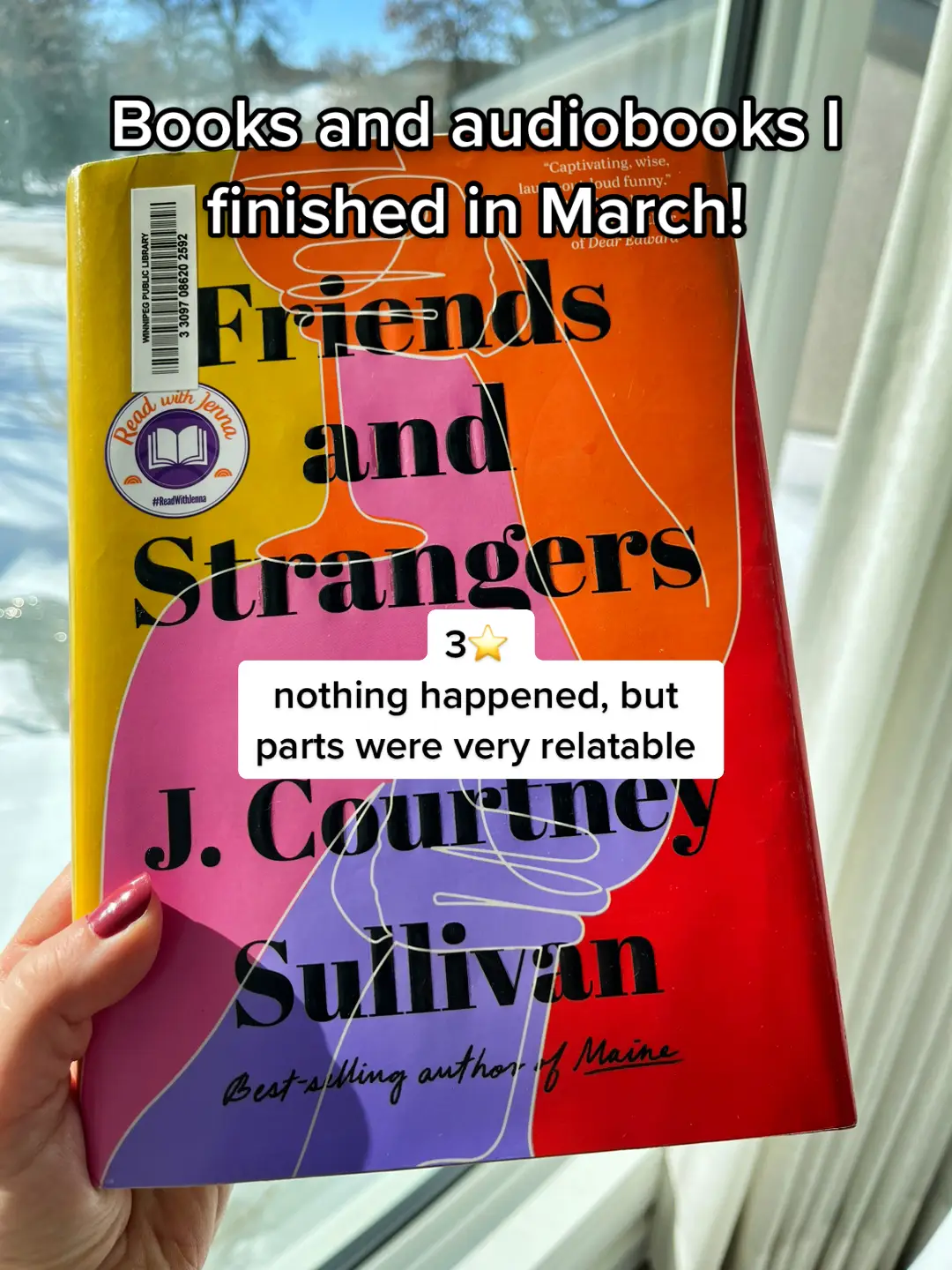 Books and audiobooks I finished in March! It was kind of a dud month. Nothing was an especially great read this month.  #BookTok #bookstagram #books #bookreview #libraryhaul #librarytiktok #bookreviews #bookreccomendations #friendsandstrangersbookclub #songofachilles #secludedcabinsleepssix #travelguidebook