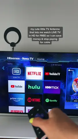 NEVER pay another cable bill again! Watch LIVE TV for FREE with our TV Antenna from Amazon! #savemoney #LIVETV #LifeHack #amazonfinds #freetv 