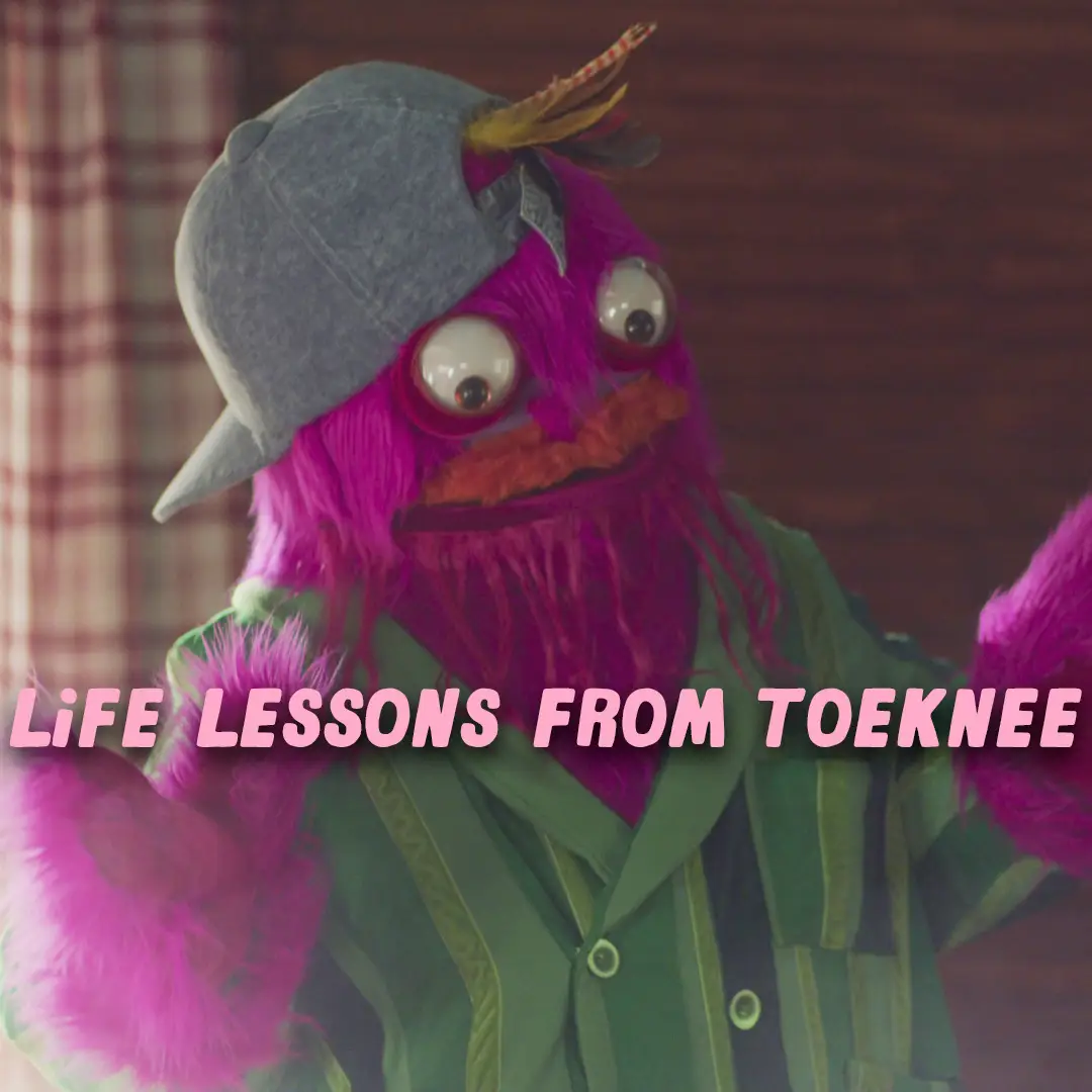 ToeKnee knows how to keep it real with you. #toeknee #lifelessons #imaginaryfriend #norafromqueens #awkwafina 