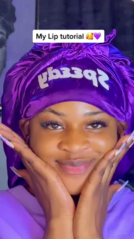 I dont apply makeup, i just line my lips💜… #purplespeedy 