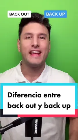 diferencia entre back out y back up #ingles #clasesdeingles