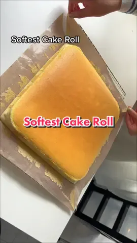 Softest cake roll, part 1. Old video, new edition. Recipe linked in my bio. #softcake #fluffycake #swissroll #swissrollcake #cakeroll #softcakeroll #Recipe #fyp #viralvideo #viraltiktok #swisscakeroll #smoothcake #Recipe 