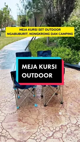 Solusi bingung mau nongkrong dimana dengan pakai meja kursi set outdoor ini. Kualitas premium dan mudah di bawa kemana saja. Untuk kegiatan berlibur, camping di gunung atau pantai  juga bisa 😍😝‼️ #MaybellineIDSingToShine #camping #piknik #ngabuburit #nongkrongbareng #bukberbarengtemen #mejakursilipat #kursilipatportable #kursilipatoutdoor #fypシ #tiktokshop #speedsshop 