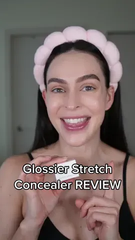 This formula was so unique! It was ultra creamy and melted completely into the skin  #glossier #glossierstretchconcealer #stretchconcealer #concealerreview 
