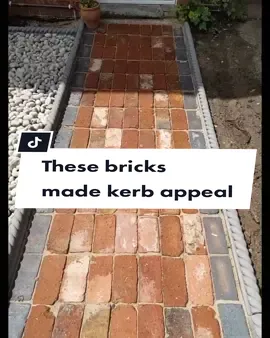Believe it or not every single brick we found for the path was all buried in our back garden! It was such graft digging them up, cleaning them and moving them to the front. Have you seen how long my garden is 😂  But it was so worth it!  Old bricks, rope edging and some Scottish cobbles has brought our beauty of house to life and I love coming home and seeing it!  Also hence the lack of video footage, 2020 was all about the stills! 🥲  #beforeandafter #tiktokreno #tiktokrenovations #tiktokupcycling #transformation #kerbappeal #kerbappealhomes 