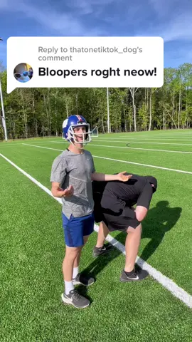 Replying to @thatonetiktok_dog BLOOPERS 😂😂😂 #funny #blooper #football #sports #comedyskit 
